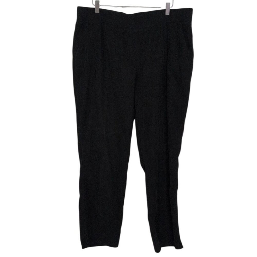 J Jill Pure Jill Corduroy Pants Womens Size XL Black Pull On Casual 100% Cotton